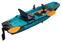 Entraînement modulaire d'aileron de pédale de kayak simple certifié CE de 10 pieds avec coque en PEBDL Bateau de surf et d'aviron de sport électrique pour 2 personnes