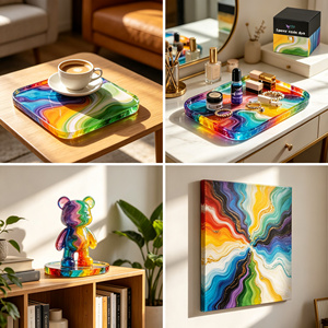 LEQU Happy And Fun Bulk 16 Couleurs de Teintures Liquides pour Résine Époxy, Très Concentrées, pour Fournitures d'Artisanat en Gros - Product Image 4