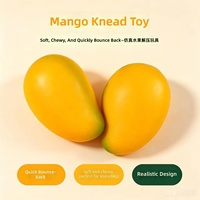 Hete Aanbieding Simulatie Fruit Mango Decompressie Ventilatiebal Trek Speelgoed Unisex voor Alle Leeftijden Knijp Speelgoed Fidget Speelgoed