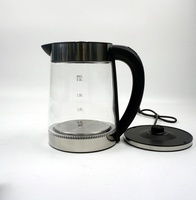 Bouilloire électrique sans fil en verre borosilicate de haute qualité 1,8 L Contrôle de la température Maintien au chaud Arrêt automatique Ménage