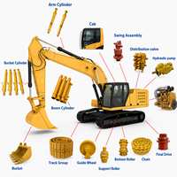Écran de Moniteur d'Excavatrice avec Panneau de Commande LCD pour Pièces de Machines de Construction Komatsu PC-5 PC-6 PC-7 PC-8 PC-8MO