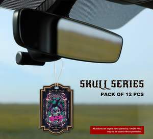 TIIKERI Fun Original Drawing 12 PCS Désodorisant pour voiture 180 jours de fraîcheur Désodorisant en papier suspendu pour voiture, maison, bureau Pack - Product Image 2