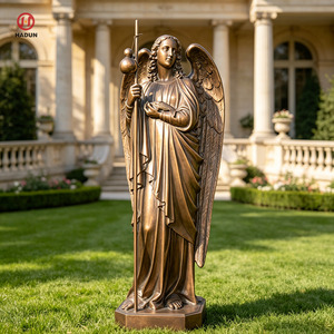 Estatua de San Bernardo de Clairvaux de Bronce de Gran Tamaño con Relicario y Figura de la Virgen, Escultura Religiosa para Decoración de Jardín de Iglesia - Product Image 2
