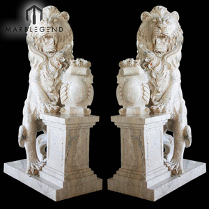 Venta caliente decoración de jardín mármol <span class=keywords><strong>italiano</strong></span> de animales león de piedra escultura estatua - Product Image 6