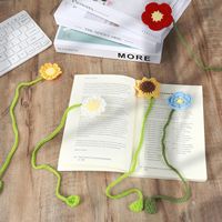 Marque-pages en crochet tournesol et marguerite, faits main, cadeaux de lecture pour les amateurs de livres, attaches de rideaux pour la maison