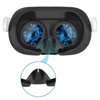 Housse Faciale en Silicone Anti-Transpiration et Imperméable Bloquant la Lumière pour Meta Quest 3, Protection Oculaire Étirable pour Casque VR