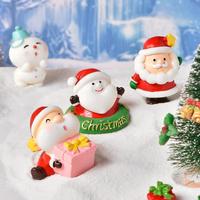 Figurines en résine de Père Noël et bonhomme de neige CHENXI, décorations artistiques personnalisées pour mini-jardin et maison de poupée 3D