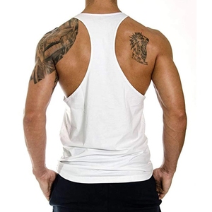 Vente en gros Débardeur pour hommes avec logo personnalisé Polyester Workout Gym Y Back Stringer - Product Image 3