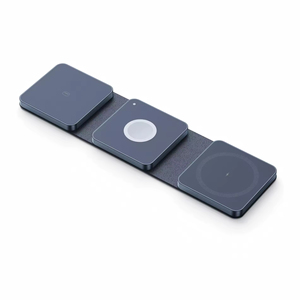 Cargador Inalámbrico Magnético Plegable <span class=keywords><strong>3</strong></span> en 1 Portátil, Soporte para Micrófono, Estación de Carga de Viaje para iPhone y Auriculares - Product Image 3
