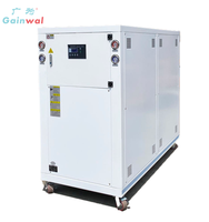 Refroidisseur d'eau automatique Gainwal 5HP à moteur refroidi par air, capacité de refroidissement de 15-18KW, réfrigérant R-22/R134a pour usage industriel