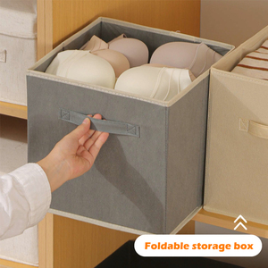 6Packs katlanabilir dokunmamış kumaş depolama küpleri Bin Set katlanabilir oyuncak kıyafet dolabı kutu - Product Image 3