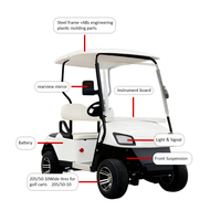 Voiturette de golf électrique Tarion en promotion, 4 roues, 2 places, châssis en acier, certifiée CE, batterie 60V, moteur AC 3KW, 30-50Km/h, autonomie 90km