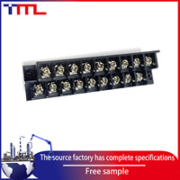 7.62mm Pitch Barrière Bornier 600V 40A Laiton Matériel Connecteur Vis Noir Couleur PCB Connecteur