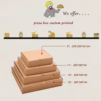 Boîtes à pizza personnalisées pas chères, boîtes d'emballage pour pizza en papier kraft, boîte à pizza en tranches