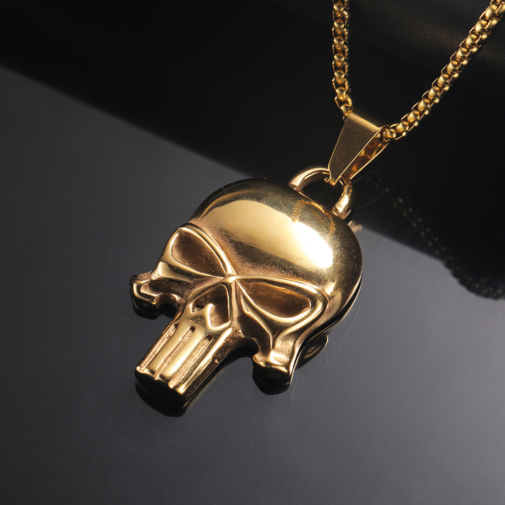 Acquista Collana da uomo con ciondolo teschio crocifissione creativo Collana da uomo punk hip-hop colore argento metà corpo scheletro ciondolo regalo gioielli ciondolo in Italia a partire da 2.32