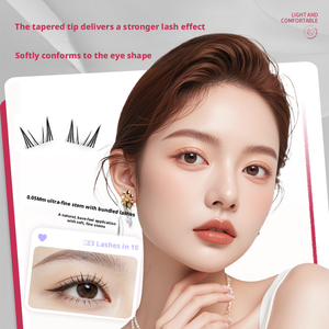 Pestañas Inferiores en Racimo con Banda Transparente, Pestañas Postizas Estilo <span class=keywords><strong>Manga</strong></span>, Pestañas Inferiores en Racimo con Logotipo Personalizado - Product Image 2