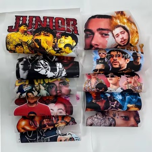 Service d'impression par transfert thermique sur <span class=keywords><strong>film</strong></span> PET durable et lavable pour vêtements, avec transferts brodés personnalisés de Tupac, le rappeur et chanteur - Product Image 5