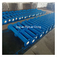 Tuyau en fonte ductile à double bride, bride en forme de cuvette, PN10/PN16, DN80/100/150, certifié ISO2531, peint au bitume, revêtement en ciment ordinaire