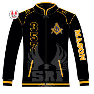 Chaqueta Masónica de Maestro Masón, Chaqueta de Carreras Personalizada |   Chaqueta de Carreras con Logotipo Bordado Personalizado de la Francmasonería para Hombre - Product Image 2