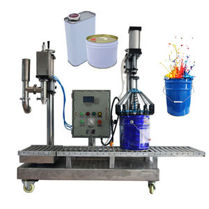 Machine de remplissage semi-automatique pour matériaux chimiques visqueux en fûts, avec pesage intégré - Product Image 1