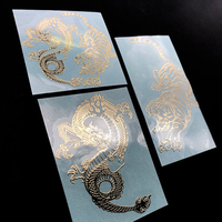 Autocollant de transfert de lettres en métal 3D personnalisé en cuivre nickelé, autocollant de logo doré