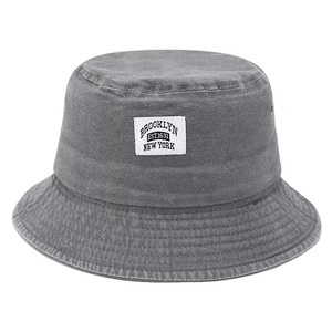 Chapeau Bob en Coton Lavé Style Vintage avec Broderie Patch Motif Brooklyn New York pour Usage Extérieur - Product Image 3