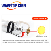 WaveTopSign tabung Laser Co2, tabung Laser 60W 80W 100W 130W 150W Diameter 80mm