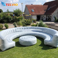 Canapé gonflable publicitaire pas cher en forme de S pour fêtes, chaise gonflable circulaire d'extérieur