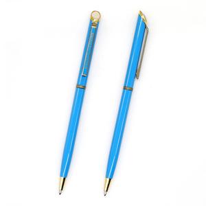 Metal Promotional Logo <b>Pen</b> with Black/<b>Blue</b> Ink 1.0mm Tip-Twist Action for Hotel Use - Product Image 1