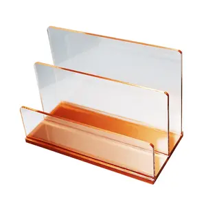 Wholesale Acrylic Office Supplies Mail Holder Rose Gold Desk Organizer For Storaging File Folder
