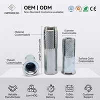 Fixation de béton fabriquée en chine, en acier au carbone, m8 m10, fixation de paillettes en ancre, 10 pièces