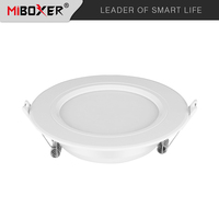 Milight Miboxer Milight Ac-100 ~ 240v Fut068z Blanc Noir Shell Cover 6w Rgb + cct Led Downlight Zigbee 3.0 Avec Contrôle Sans Fil