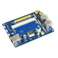 Carte de développement Waveshare Raspberry Pi CM3+ Lite, carte de base POE, boîtier métallique, système d'exploitation Linux, Ethernet, alimentation, carte externe