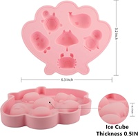 Nouveau moule en silicone pour gâteau, bonbons, chocolat, fudge, dessert, savon, plâtre, bougies, avec motifs de vie marine et de dessins animés, outils de fabrication DIY