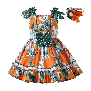 Pettigirl-Vestidos Vintage de flores para niñas pequeñas, trajes de cumpleaños, talla 2, 3, 4, 5, 6, 8, 10, 12 años - Product Image 1