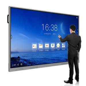 HUSHIDA Wholesale Price 65 75 86 Inch interactive multi touch whiteboard interact flat panels smart board for sale