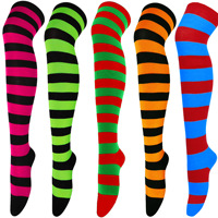 Bas européens et américains Chaussettes à rayures japonaises pour femmes COSPLAY Anime Chaussettes pour femmes Chaussettes de Noël