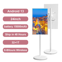 Televisor LCD Inteligente Android de 32 Pulgadas, Blanco, HD1080, Pantalla Táctil, Retroiluminación LED, HDTV con Soporte Portátil, Televisor de Alta Definición