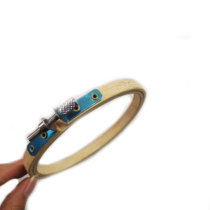 Anillo de punto de cruz de bambú de 8-50cm para costura, artesanía y decoración de pared, aros de bordado de madera, Color Natural 100% - Product Image 4
