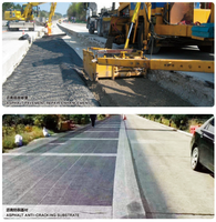 Kain jala laminasi serat kaca untuk konstruksi jalan, kain tidak ditenun 3*3/cm