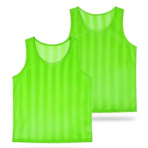 2026工厂快干聚酯透气软条纹定制运动队篮球服训练足球背心足球围兜 - Product Image 2