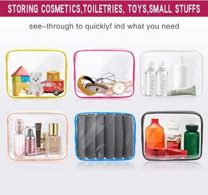 Распродажа, портативная прозрачная косметичка из ПВХ, дорожная сумка для хранения туалетных принадлежностей, унисекс, сумка для хранения с индивидуальным логотипом - Product Image 6