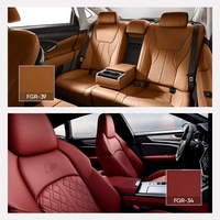 Proveedor de cuero Automotive Artificial Skin Eco Faux Nappa tela de cuero de microfibra para Interior de coche