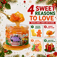 Kerst Slime Snoep Pot Leuk Grappig Snoep Cadeau Bulk Snoep Groothandel OEM Private Label Snacks Gooey Gummy