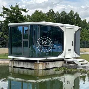 บ้านแคปซูลสำเร็จรูปดีไซน์ใหม่ ขายส่ง กันน้ำ ทันสมัย หรูหรา บ้านคอนเทนเนอร์แบบพ็อดเคลื่อนที่กลางแจ้ง บ้านพักขนาดเล็ก โรงแรมแคปซูล - Product Image 6