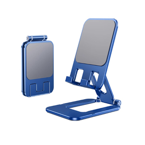 360 Rotation Portable Folding <b>Tablet</b> Phone <b>Holder</b> Adjustable Aluminum Metal Support Kickstand Stand Desk Mount for Mobile Phone - Product Image 4