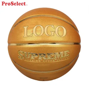 Proselect Cushion Cover Soft Artificial Leather Outdoor Golden Basketball Ball