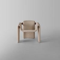 Fauteuil individuel IDAO Nordic Minimalist en forme de M, chaise de salle à manger en tissu avec revêtement unique, modèle 414, chaise de loisirs