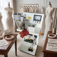 Accessoires de vêtement à paillettes manuelles Rhinestone Pearl Top-notch Quality Attaching Setting Fix Attach Machine and Top on Fabric