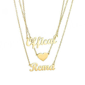 Collares Personalizados de Varias Capas con Letras, Alta Calidad, Sin Pedido Mínimo, Compatible con Dropshipping, Collares Populares con Logotipo, Nombre, Cadena de Acero Inoxidable - Product Image 3